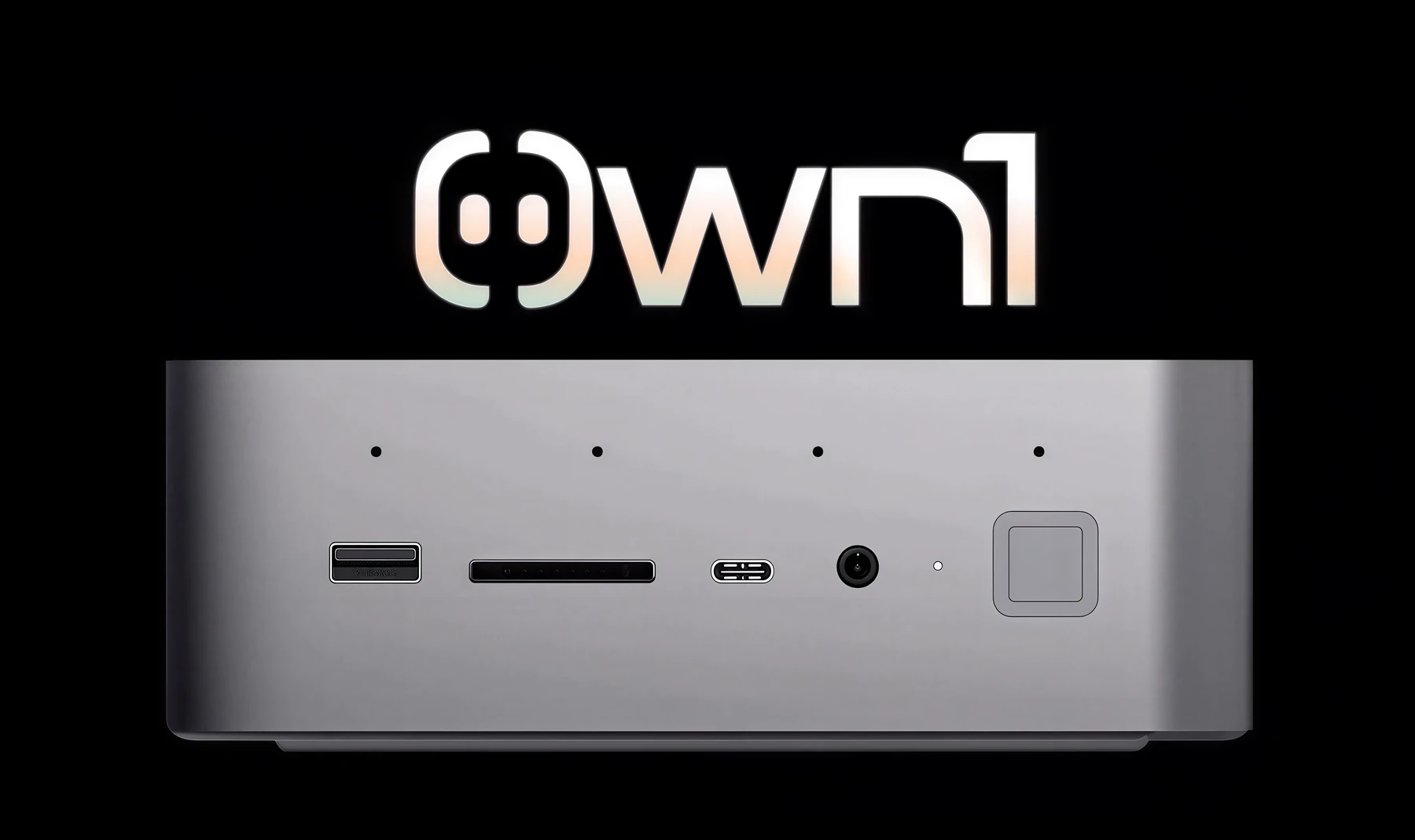 Own 1 front face under a glowing Own1 wordmark