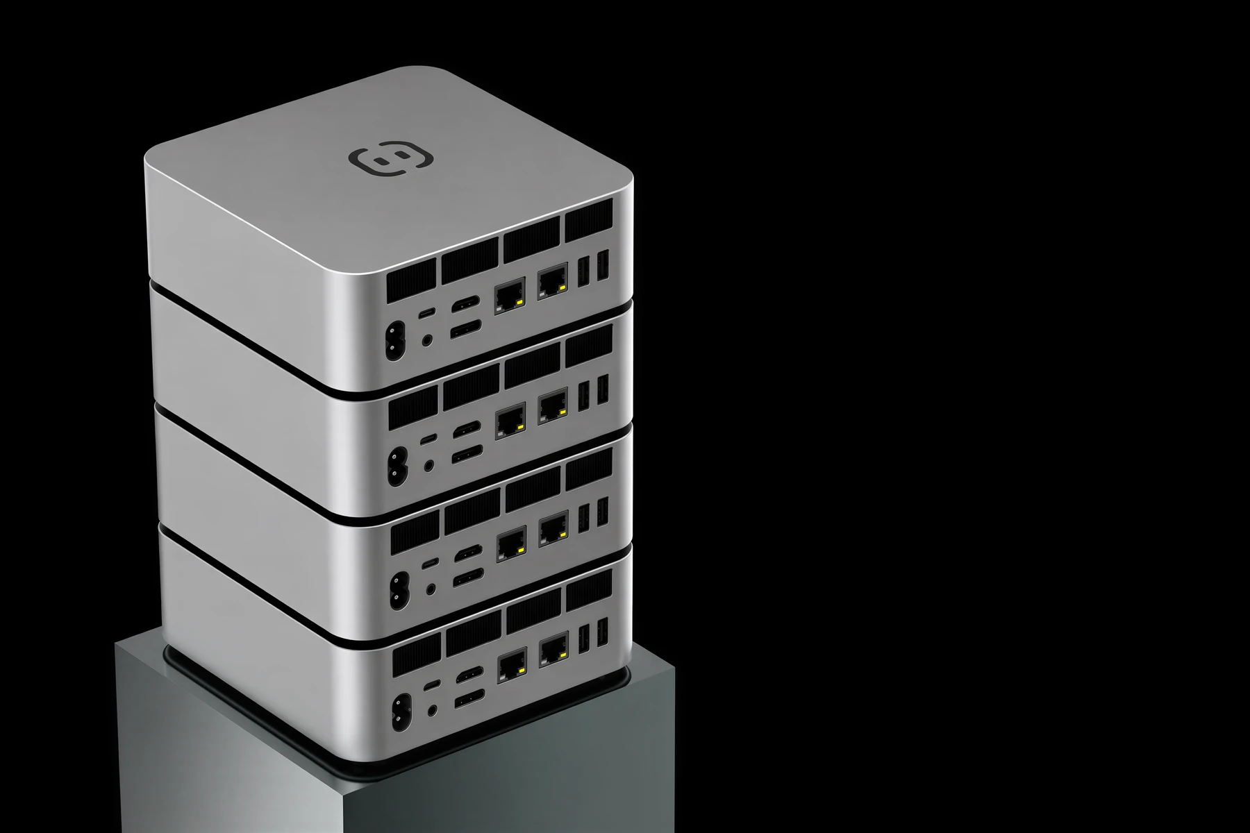 Four Own 1 units stacked into one column